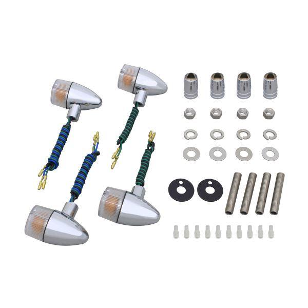XJR400/XJR400R(1995-) 用 クラシカル 砲弾タイプ ウインカーKIT メッキボデ...