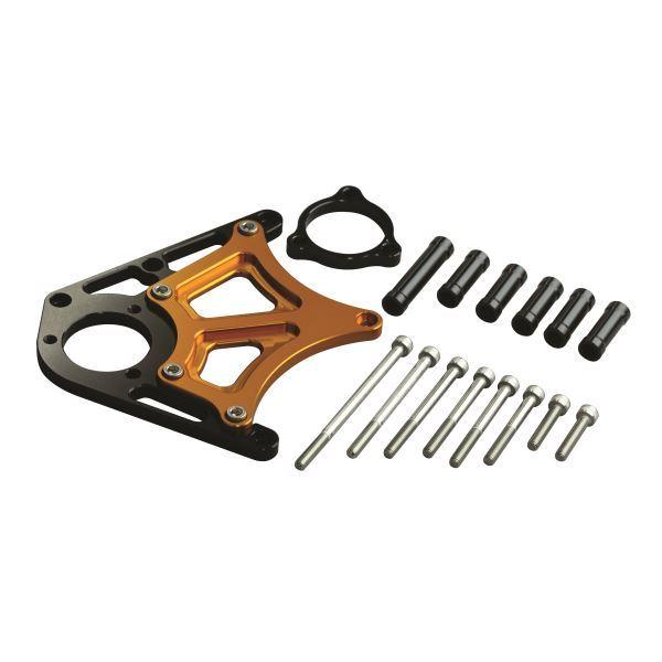 ZZR1100/ZZ-R1100(D) 用 スプロケットカバーwithクラッチピストンベース ブラッ...