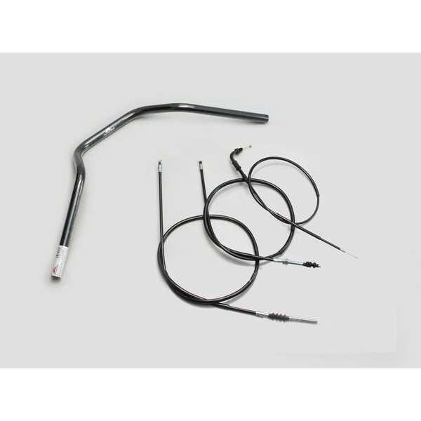 エイプ50/エイプ100(01-07/Fドラム)用 POLICE3型ハンドルSET(ブラック)｜ハリ...