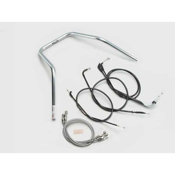 XJR400R(01-08/RH02J)用 ウルトラナロー型ハンドルSET(メッキ)｜ハリケーン