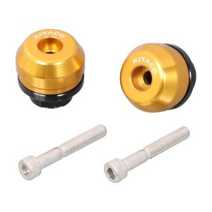 スーパーカブC125(JA58)用 バーエンドキャップ(ゴールドアルマイト)｜キタコ