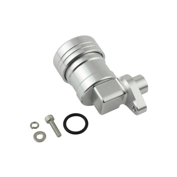 NSR80用ビレットリアマスタータンク ストレート(シルバー)＿シフトアップ