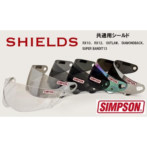 SIMPSON　シンプソン　フルフェイス共通シールド　RX10　RX12　OUTLAW　DIAMON...