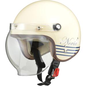 リード工業 (LEAD) バイク用 ジェットヘルメット NOVIA (ノービア) レターアイボリー レディースフリーサイズ (55-57cm未満)｜moto-zoa2