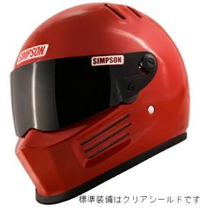 29日クーポン配布 SIMPSON (シンプソン) バイク用 フルフェイスヘルメット BANDIT Pro(バンディット プロ) レッド 58cm 3312205800