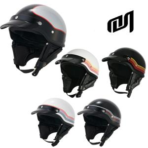 マルシン Marushin バイク用 インカム スピーカー対応 バイザー付き ハーフ ヘルメット 半ヘル 半キャップ 半帽 MCH5 MZ-HALF エムゼットハーフ フリーサイズ