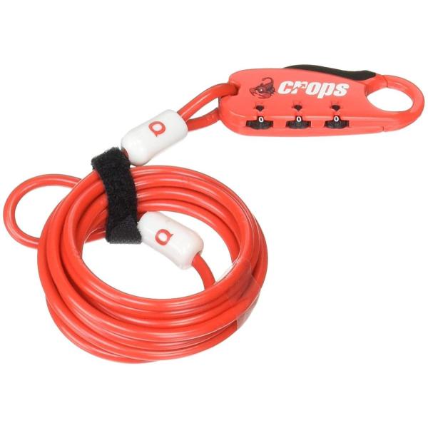 15日クーポン配布 CROPS (クロップス) バイク 自転車 ヘルメット 盗難防止 防犯 ワイヤー...