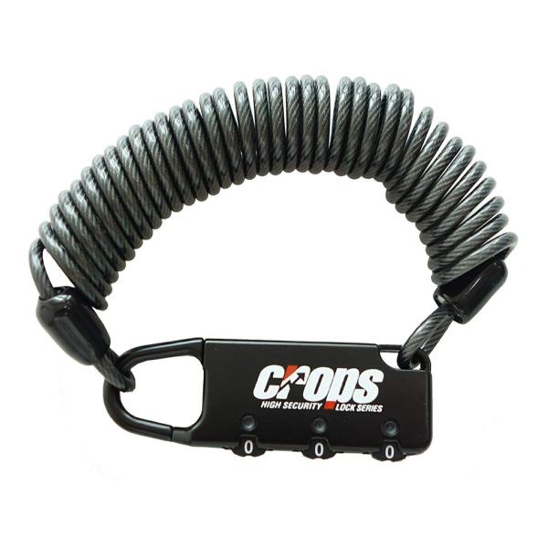 15日クーポン配布 CROPS (クロップス) バイク 自転車 ヘルメット 盗難防止 防犯 ワイヤー...