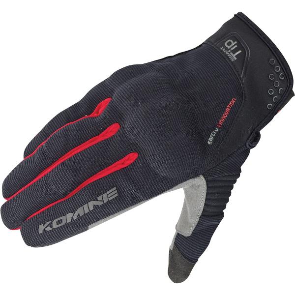 コミネ Komine バイクグローブ Gloves GK-183 プロテクトメッシュグローブ-ブレイ...
