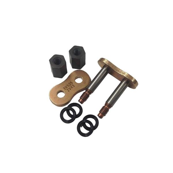 EKチェーン(江沼チェーン) バイク用チェーン 525ZV-X3 (GP) ゴールド ジョイント用 ...