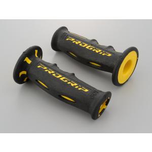 DAYTONA  バイク用 ハンドルグリップ PRO-GRIP  スーパーバイクグリップ#601 耐震GEL 120mm 貫通 イエロー/ブラック 98026
