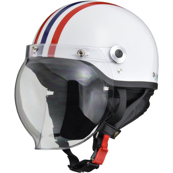リード工業 (LEAD) バイク用 ハーフヘルメット CROSS CR-760 ホワイト・レッド/ブ...