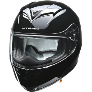 リード工業 (LEAD) バイク用 フルフェイスヘルメット STRAX SF-12 ブラック Mサイズ (57-58cm未満)