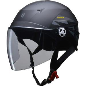 29日クーポン配布 リード工業 LEAD バイク スクーター 自転車 ハーフ ヘルメット ZORK (ゾーク) マットブラック 大きめフリー (60~62cm 未満) -