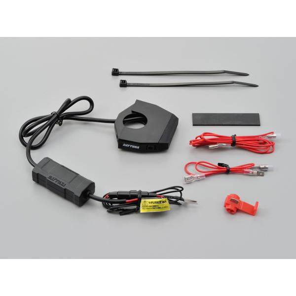 デイトナ DAYTONA バイク用 電源供給スイッチ・配線類 バイク専用電源 スレンダーUSB2ポー...