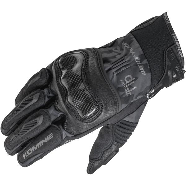 コミネ Komine バイクグローブ Gloves GK-821 カーボンプロテクトウインドプルーフ...