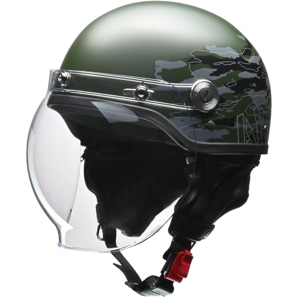 リード工業 (LEAD) バイクヘルメット ハーフ CROSS バブルシールド付き CR-760 ミ...