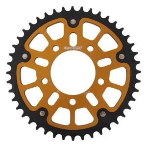 Supersproxバイク用 lスプロケット ステルスアルミ&スチール 44T 山城（YAMASHIRO） スーパースプロックス(Supersprox) バイク用