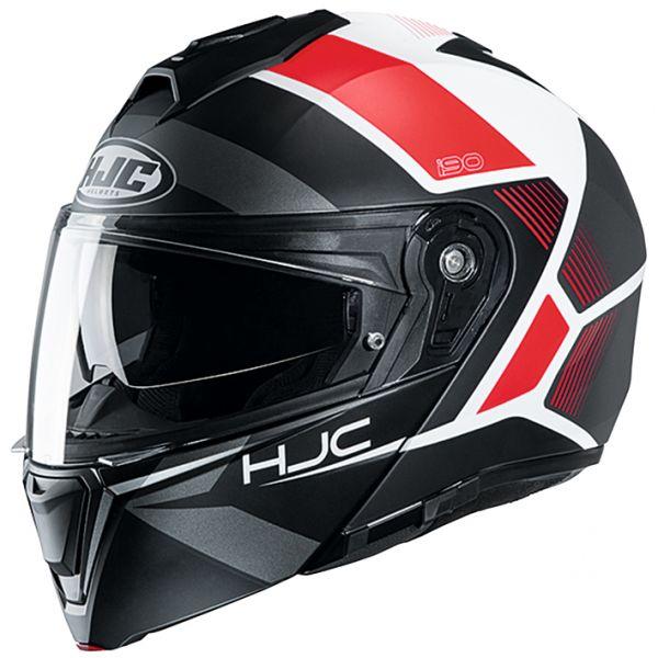 RSタイチ バイク用 ヘルメット システムヘルメット HJC i90 ホレン ブラック/レッド (M...