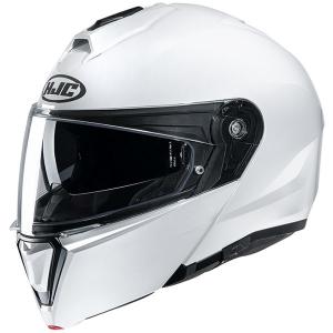 RSタイチ (RS TAICHI) バイク用 ヘルメット システムヘルメット HJC i90 ソリッド パール ホワイト Mサイズ HJH191WH01M