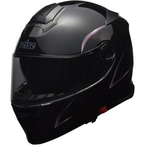 リード工業  バイク用 インナーシールド付き レディース システムヘルメット reise  ブラック Mサイズ
