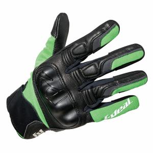 山城 IDEAL アイディール バイク用 オールウェザー プロテクトメッシュ グローブ ID-014 アンチH2O ライムグリーン Lサイズ ID014L.GR/L