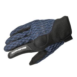 コミネ Komine バイクグローブ Gloves GK-243 プロテクトクーリングメッシュグローブ ネイビー Lサイズ 06-243/NV/L