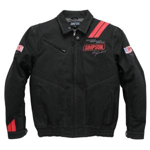 SIMPSON シンプソン バイク用 ジャケット スイングトップ ブラック/レッド LLサイズ NSM-2205｜moto-zoa