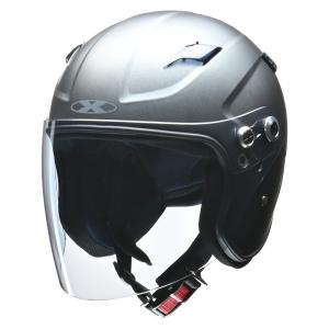 リード工業 (LEAD) バイク用 ヘルメット セミジェット X-AIR RAZZO STRADA (ラッツォ ストラーダ) マットガンメタ XLサイズ(61-62cm未満) 125cc以下用