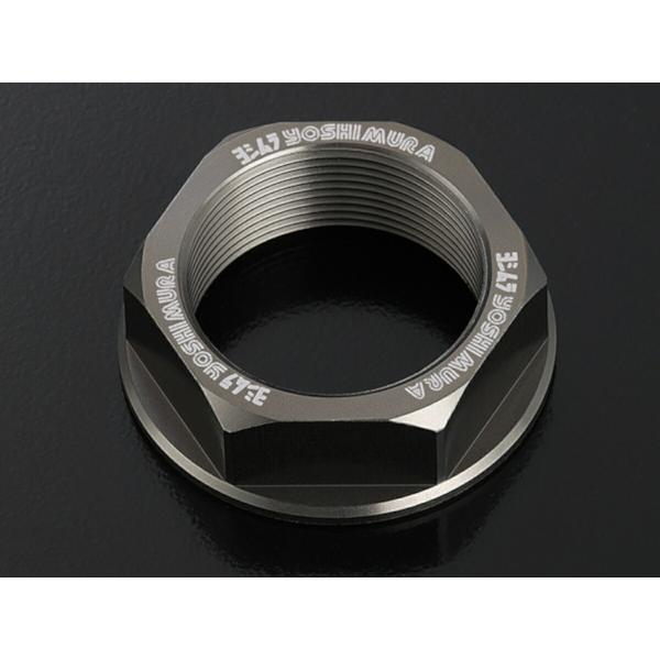 ヨシムラ バイク用 ステアリングステムナット M24xP1.0 スレートグレー 品番:623-44F...