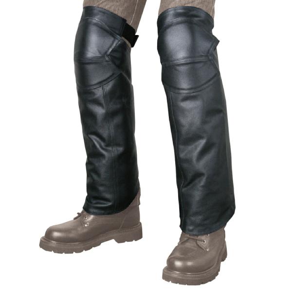 ROUGH&amp;ROAD (ラフ&amp;ロード) バイク用 チャップス RR5869 レザーレッグカバー ブラ...