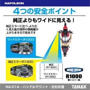タナックス TANAX バイクミラー ナポレオ...の詳細画像5