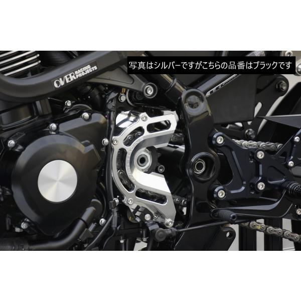 OVER Racing(オーバーレーシング) バイク用 スプロケットカバー チェンジアシスト付 ブラ...