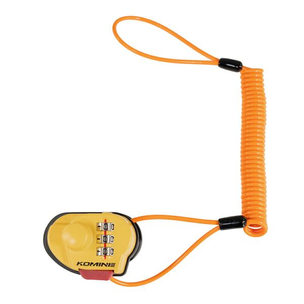 コミネ KOMINE バイク用 盗難防止 防犯 セキュリティ 小型 ケーブル付属 ダイヤルロック L...