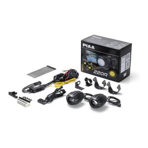 PIAA(ピア) バイク LED ドライビング ランプ ライト 220R 白色 6000K 黄色 2500K 25W 2500lm 耐震10G IP68 防塵 防水 DK220R1｜moto-zoa ヤフーショッピング店