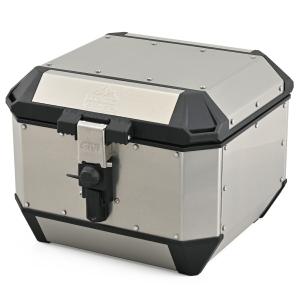 GIVI ジビ バイク用 リアボックス トップケース モノキー 45L アルミ製 オプション付き(インナーマット/バックレスト) MTB45AーADV シルバー 60928