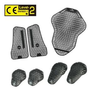 ROUGH&ROAD (ラフ&ロード) バイク用 プロテクター RR10128 CE-LEVEL2 フレックスエアパッドフルセット ブラック フルセット RR10128