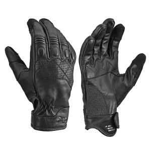 デイトナ DAYTONA バイク グローブ ヤギ革 山羊革 ゴートレザー オールシーズン スマホ対応 スローバック レザーグローブ DG-019 ブラック M / L / XL