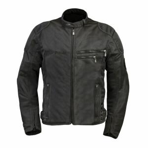 ROUGH&ROAD (ラフ&ロード) バイク用 メッシュジャケット RR7354 ライディングZIPメッシュジャケットEM オールブラック RR7354A-BK｜moto-zoa ヤフーショッピング店