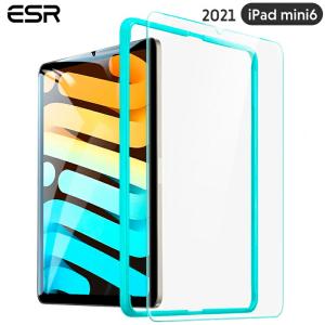 ESR iPad Mini6 2021 Mini6 ガラスフィルム 高度透明 3倍強化 旭硝子 9H スクラッチ防止 気泡防止 自動吸着 貼り付け枠付き iPad Mini6 保護フィルム ESR｜moto84
