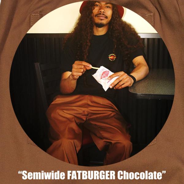 COOKMAN クックマン Chef Pants Semiwide FATBURGER Chocol...