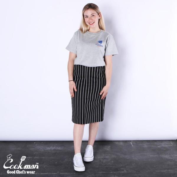 COOKMAN クックマン Baker&apos;s Skirt Stripe Black ベイカーズ スカー...