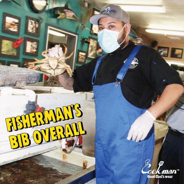 COOKMAN クックマン Fisherman&apos;s Bib Overall Deep Blue フィ...