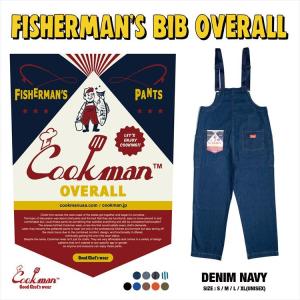 COOKMAN（クックマン） Fisherman's Bib Overall Stripe Navy