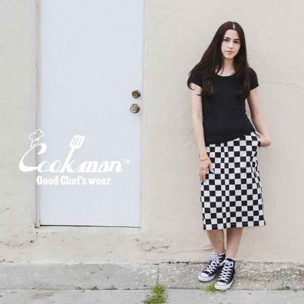 COOKMAN クックマン Baker&apos;s Skirt Checker Black ベイカーズ スカ...