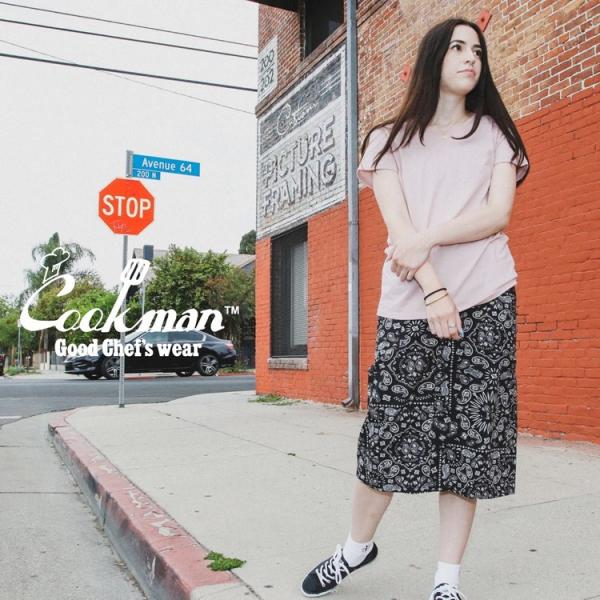 COOKMAN クックマン Baker&apos;s Skirt Paisley Black ベイカーズ スカ...