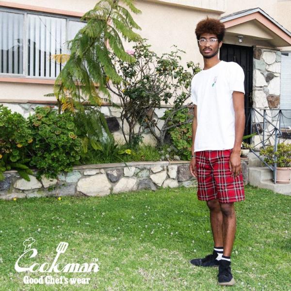 COOKMAN クックマン Chef Pants Short Tartan Red シェフパンツ シ...