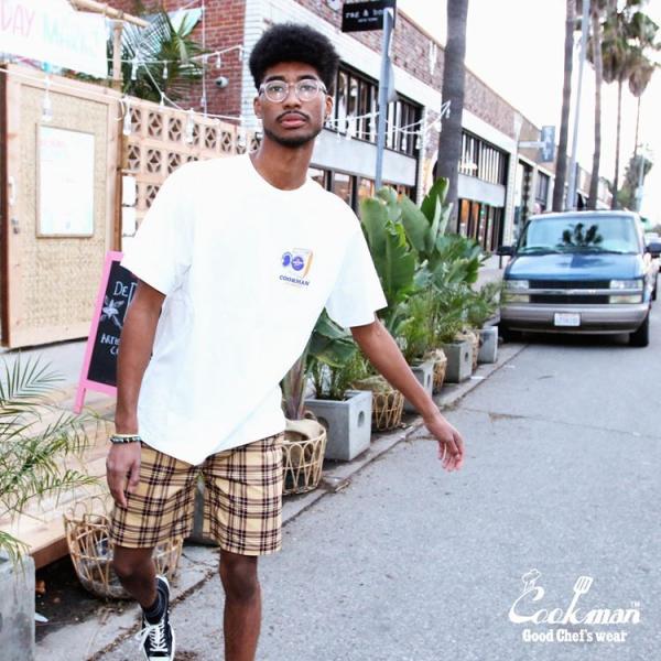 COOKMAN クックマン Chef Pants Short Tartan Beige シェフパンツ...