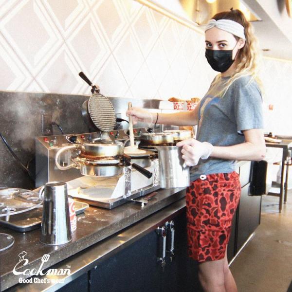 COOKMAN クックマン Chef Pants Short Ripstop Camo Red  D...