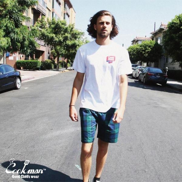 COOKMAN クックマン Chef Pants Short Black Watch Check シ...